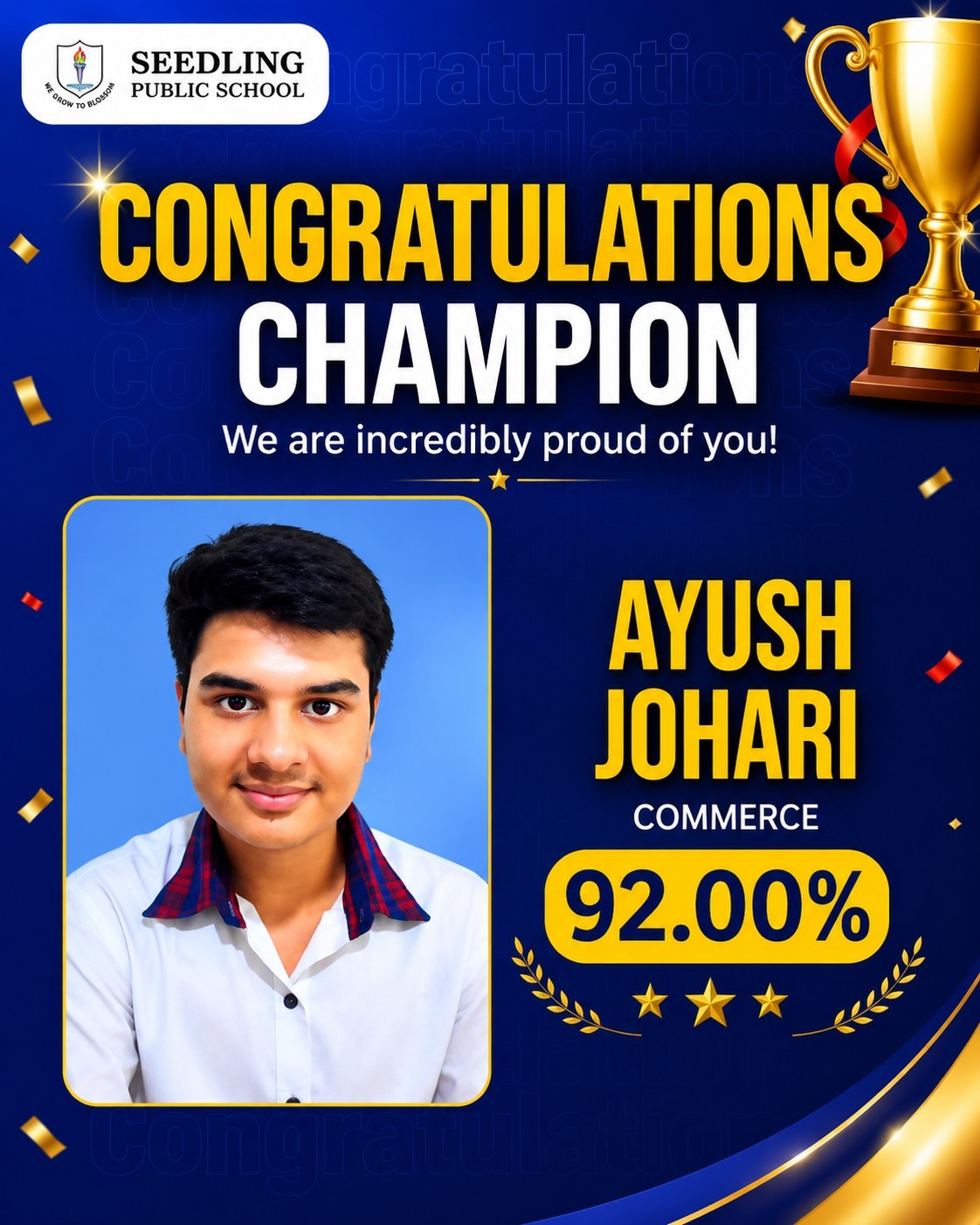 Seedling Topper Ayush Gupta