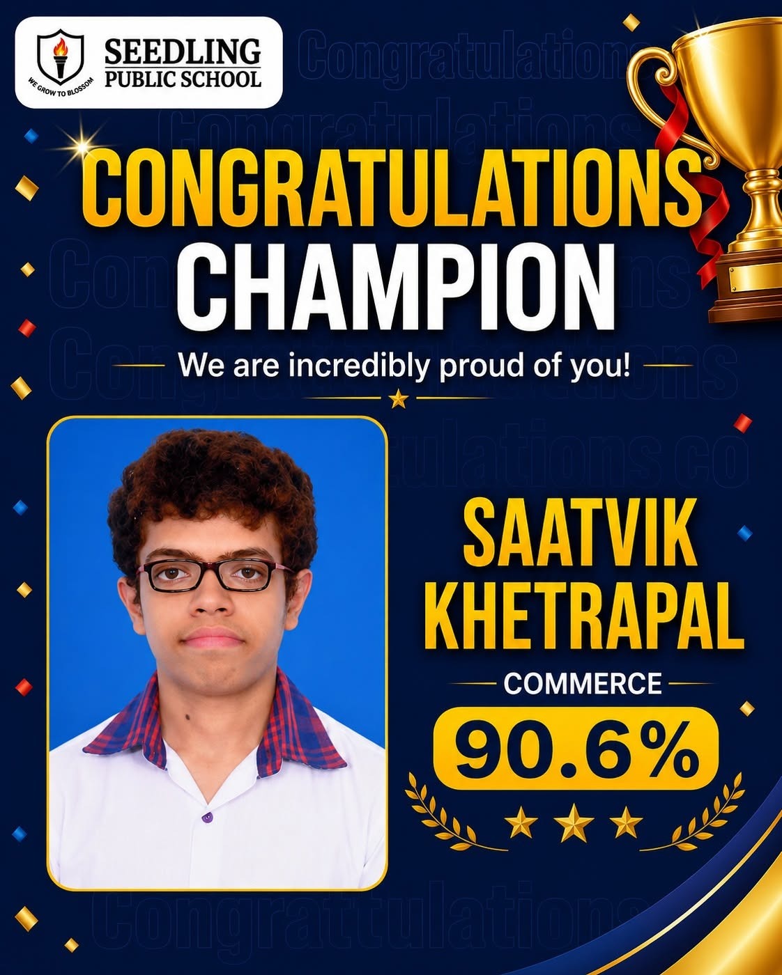 Seedling Topper Saatvik Shah