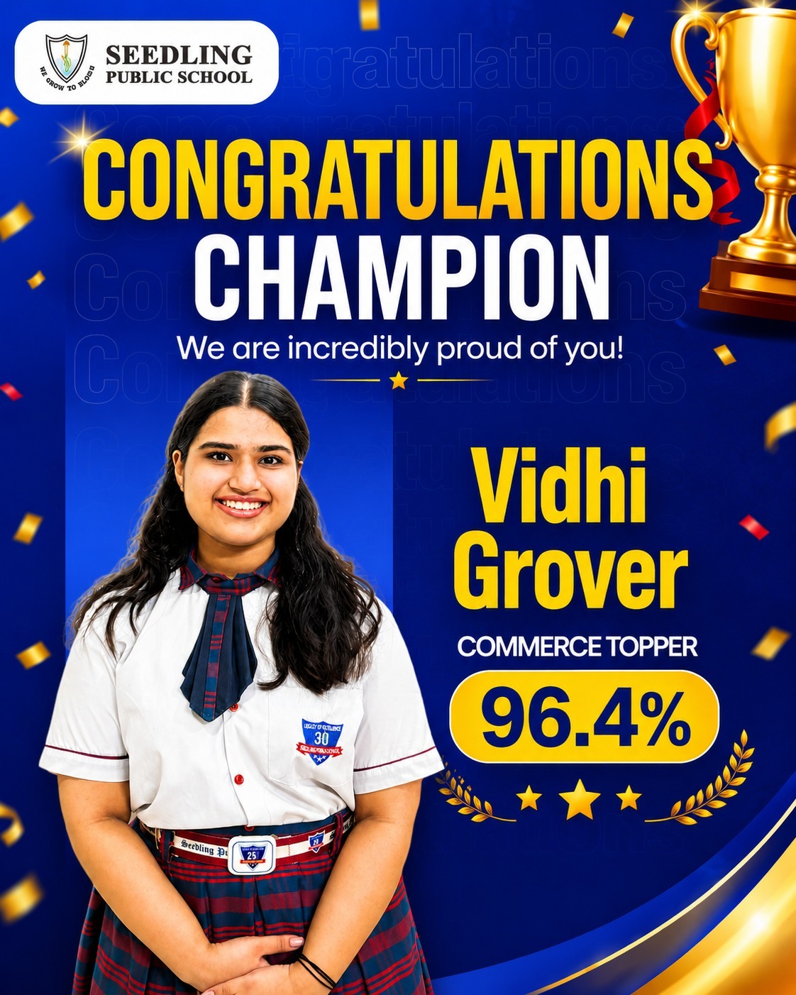 Seedling Topper Vidhi Jain